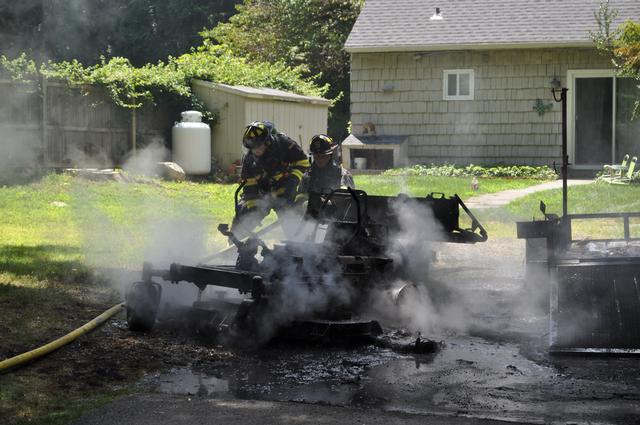 Lawnmower Fire West Patent Road